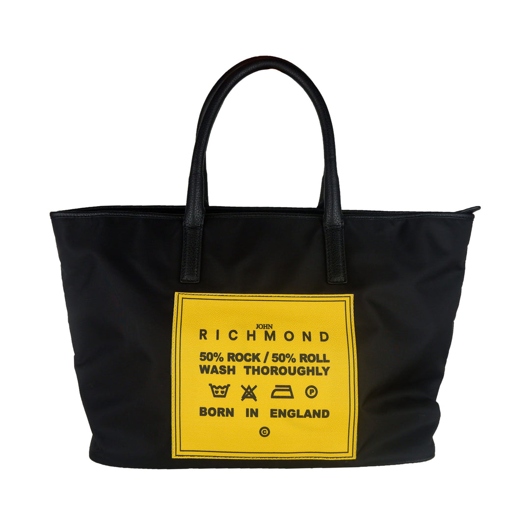 John Richmond Chic Black Shopper Bag with Designer Flair