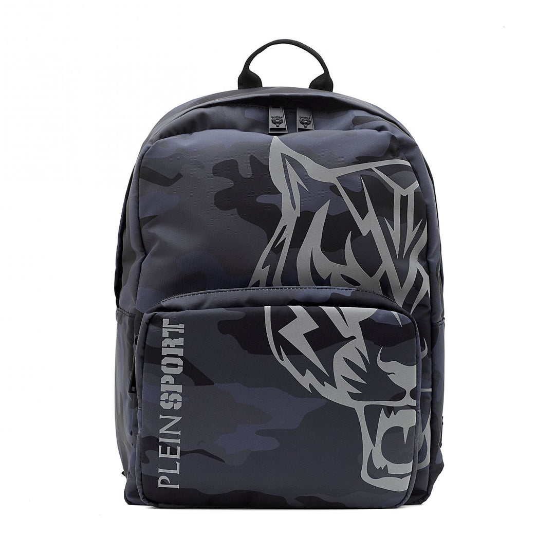 Plein Sport Gray Polyester Backpack