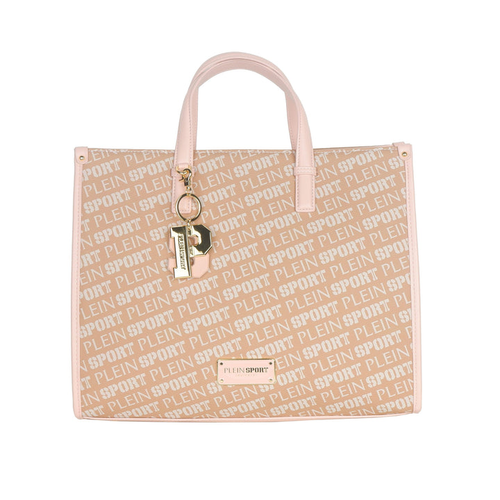 Plein Sport Pastel Pink Tote Bag with Cross Belt and Key-Chain