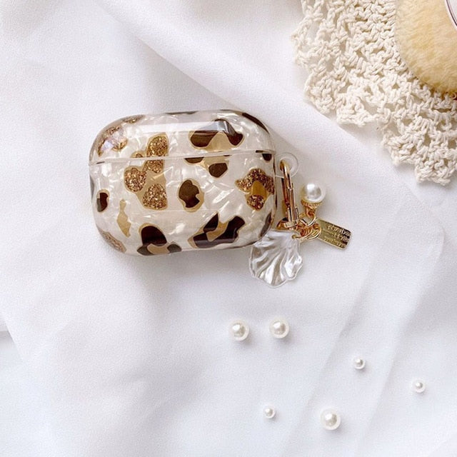 Pearl Leopard Luxury Case for Apple Airpods 1 2 3 Pro