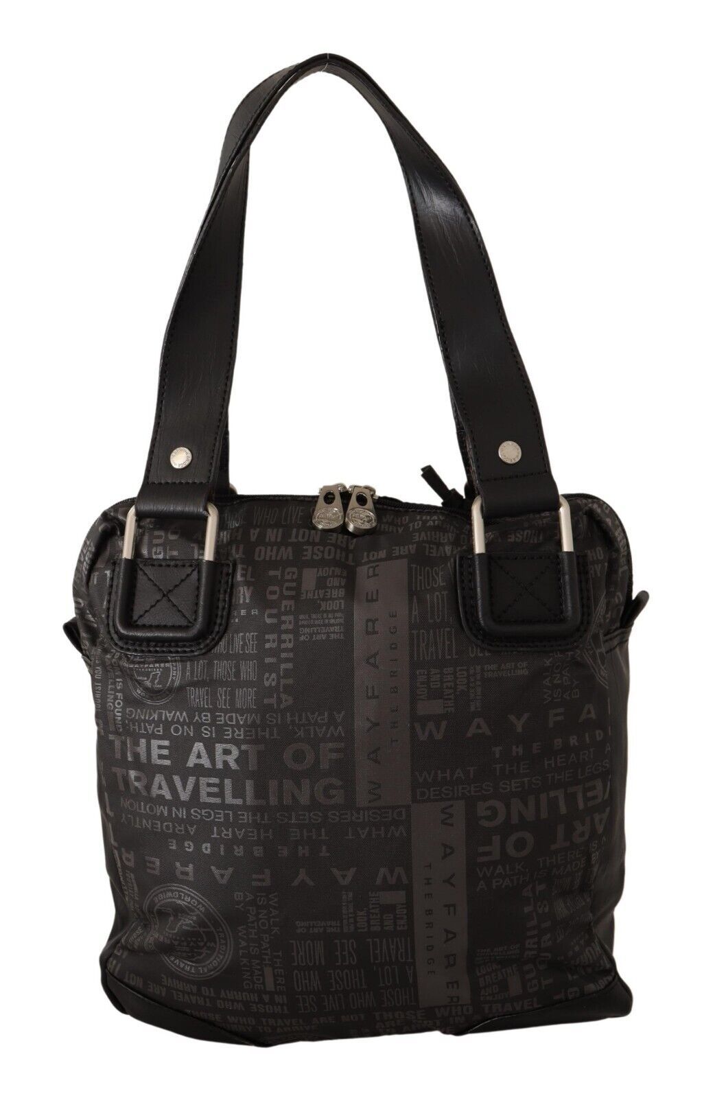 WAYFARER Black Printed Logo Shoulder Handbag Purse Bag