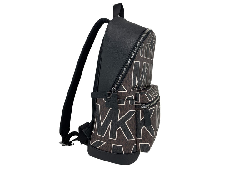 Michael Kors Cooper Large Brown Signature PVC Graphic Logo Backpack Bookbag Bag