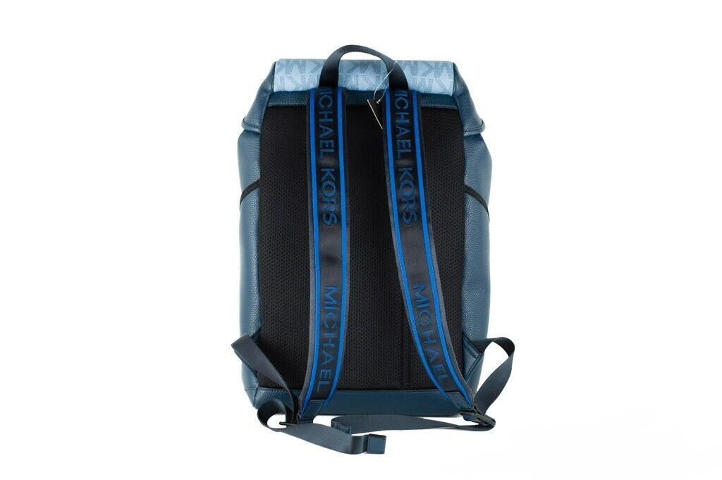 Michael Kors Signature Cooper Sport Flap Chambray Large Backpack Bookbag Bag