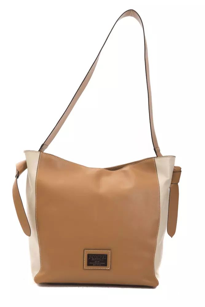 Pompei Donatella Elegant Leather Shoulder Bag with Logo Detailing