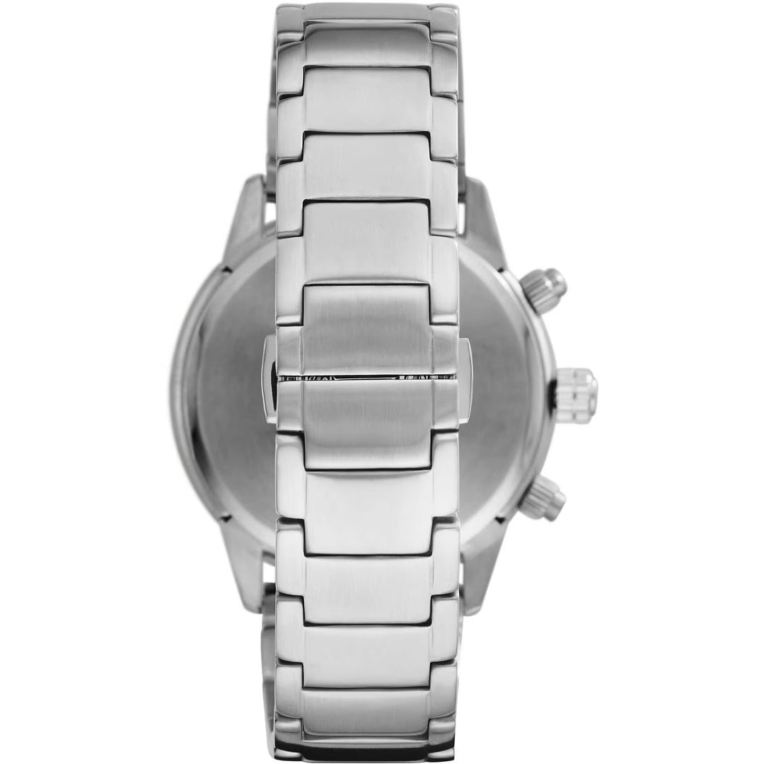 Emporio Armani Bronze and Silver Steel Chronograph Watch