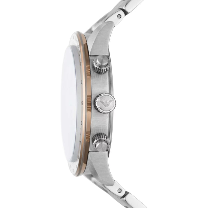 Montre chronographe Emporio Armani en bronze et acier argenté