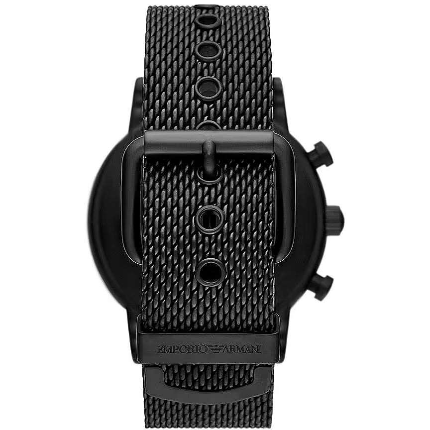 Emporio Armani Black and Green Steel Chronograph Watch