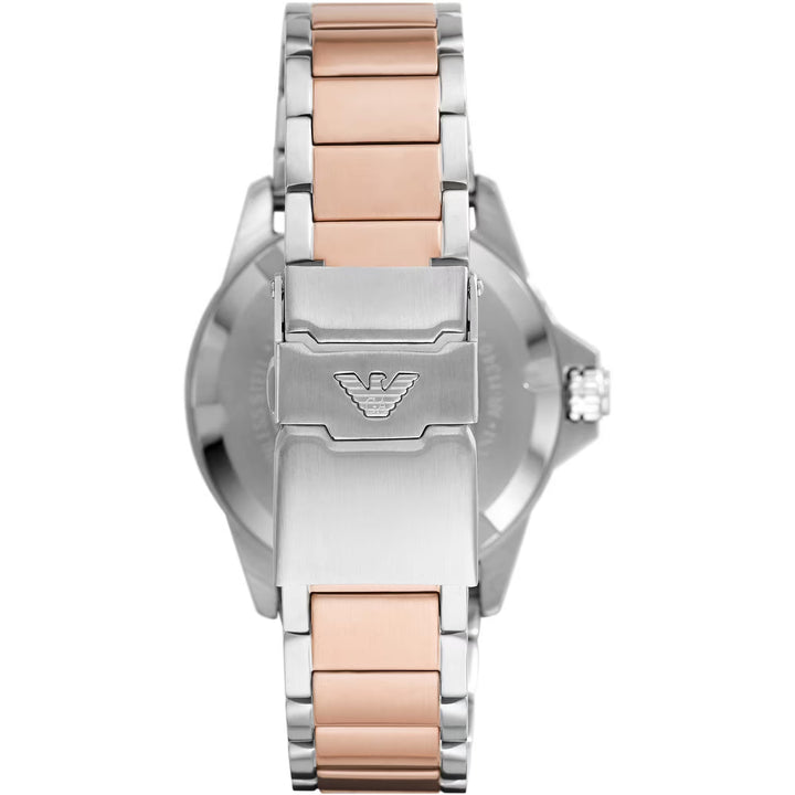 Emporio Armani Bronze and Brown Steel Quartz Watch